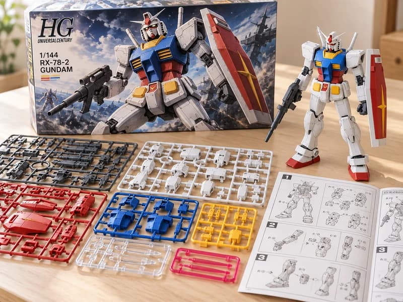 Gundam model kits — illustrative product example