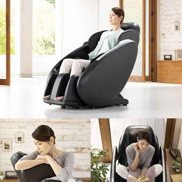 マッサージチェア スライヴ CHD-9220 BK ブラック くつろぎ指定席 マッサージ機 リクライニング コンパクト マッサージ器 疲労 筋肉疲労 首 腰 腕 脚 土踏まず THRIVE スライブ 敬老の日 thumbnail 2