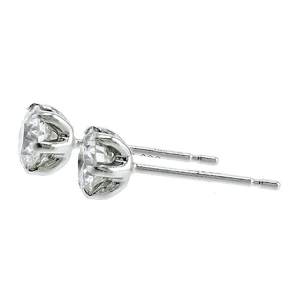 ダイヤモンド ピアス 一粒 0.5ct(Total) G〜Hクラス SIクラス VERY GOOD〜GOODクラス プラチナ 0.5カラット ダイヤピアス 一粒ダイヤ ダイアモンド ダイアピアス プラチナ スタッド 六本爪 6本爪 ソリティア ファーストジュエリー thumbnail 2