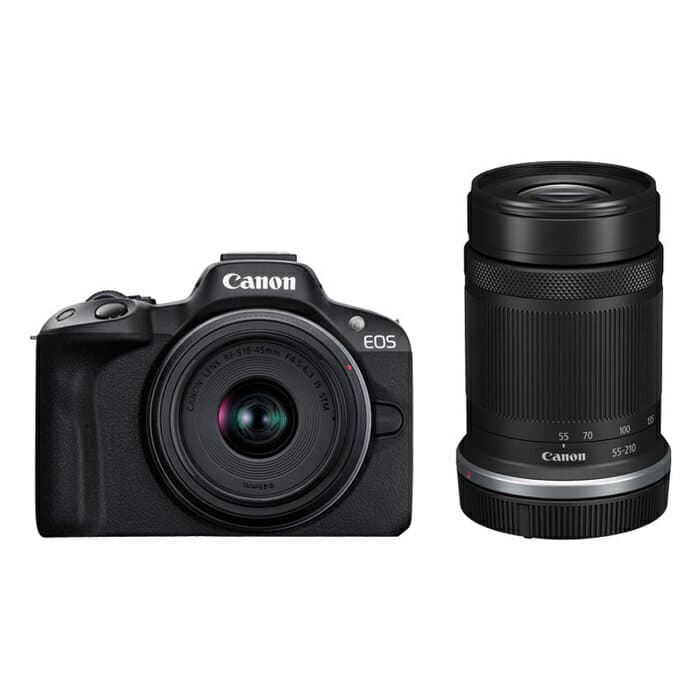 キヤノン カメラ EOS R50 ダブルズームキット ミラーレスカメラ EOSR50BK-WZK ブラック 一眼 ミラーレス一眼 デジタル一眼 軽量 Canon【送料無料】【KK9N0D18P】