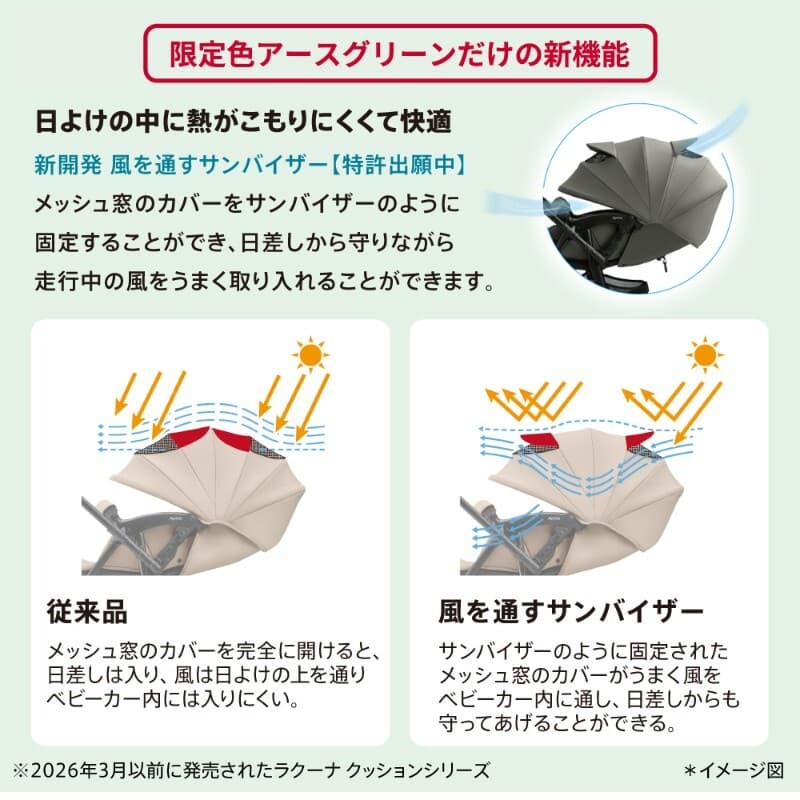 【10/25エントリーでポイント10倍】 アップリカ ラクーナクッションフリー AF 2026年モデル Aprica アップリカ ベビーカー ラクーナ クッション フリー a型ベビーカー ベビーカー LUXUNA Cushion free リクライニング 折りたたみ オート4輪 生後1カ月～ thumbnail 3