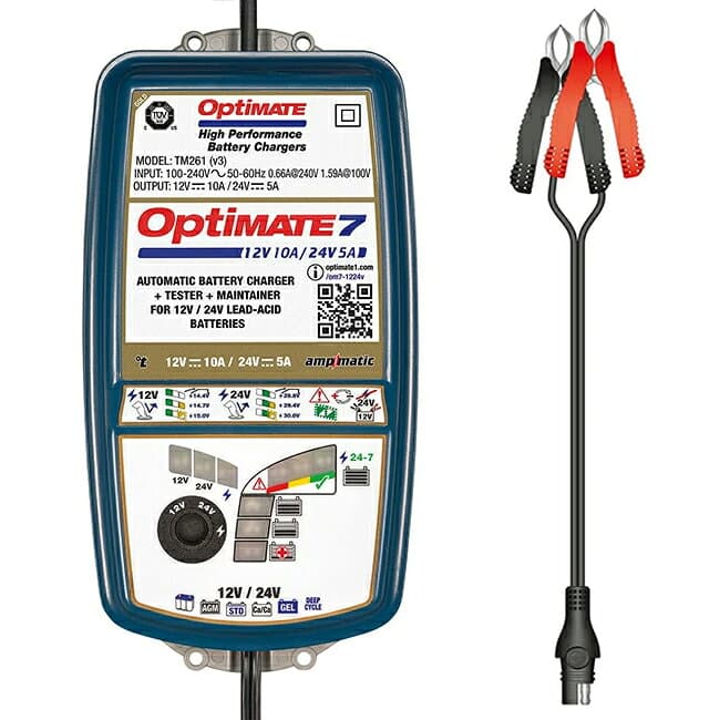 楽天ランキング1位 テックメイト OptiMate7 TM-267 オプティメイト7 12V/24V 鉛蓄電池用充電器 バッテリーチャージャー ディープサイクル バイク 車 トラック ボート ソーラー 鉛AGM 液式 EFB スパイラルセル・ゲル あす楽対応 お買い物マラソン 開催 thumbnail 2