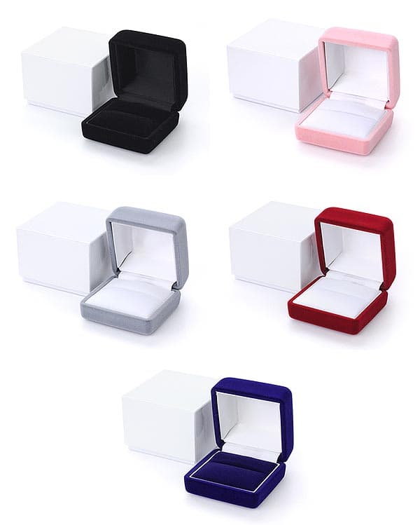 【10個セット】 リングケース ジュエリーケース アクセサリーケース 指輪ケース ケース スタッドピアスケース ボックス プレゼント ギフトボックス プレゼントラッピング 収納 accessory リング入れ 指輪入れ リングボックス 無地 正方形 シンプル [ 箱 コンパクト ] thumbnail 3