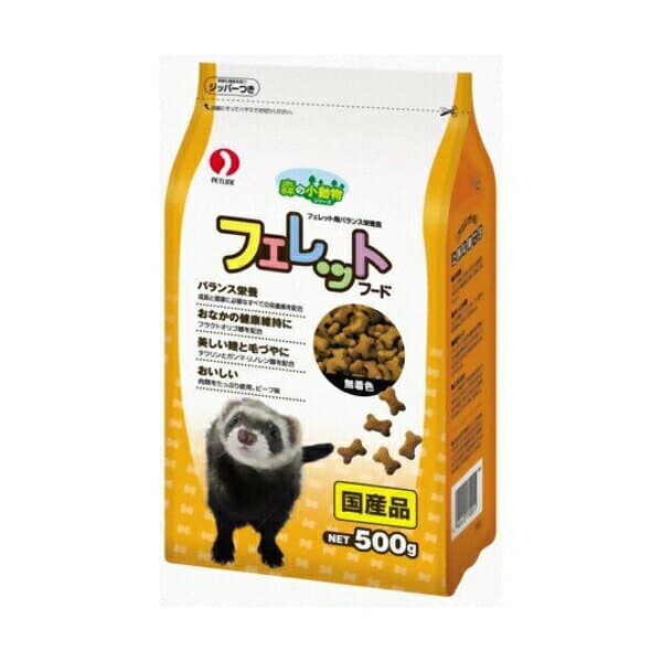 【6個セット】 PETLINE フェレット フード 500g ペレット フレット用 栄養バランス配合 腸内健康 フラクトオリゴ糖 ペット用エサ 餌 小動物用品