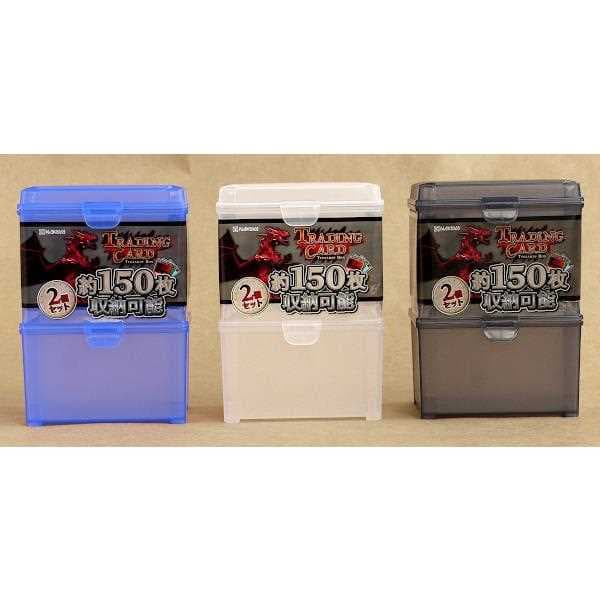 トレーディングカードケース お宝箱 150枚収納 9.4×7.3×高さ7cm 2個入 ［色指定不可］ (100円ショップ 100円均一 100均一 100均) thumbnail 2