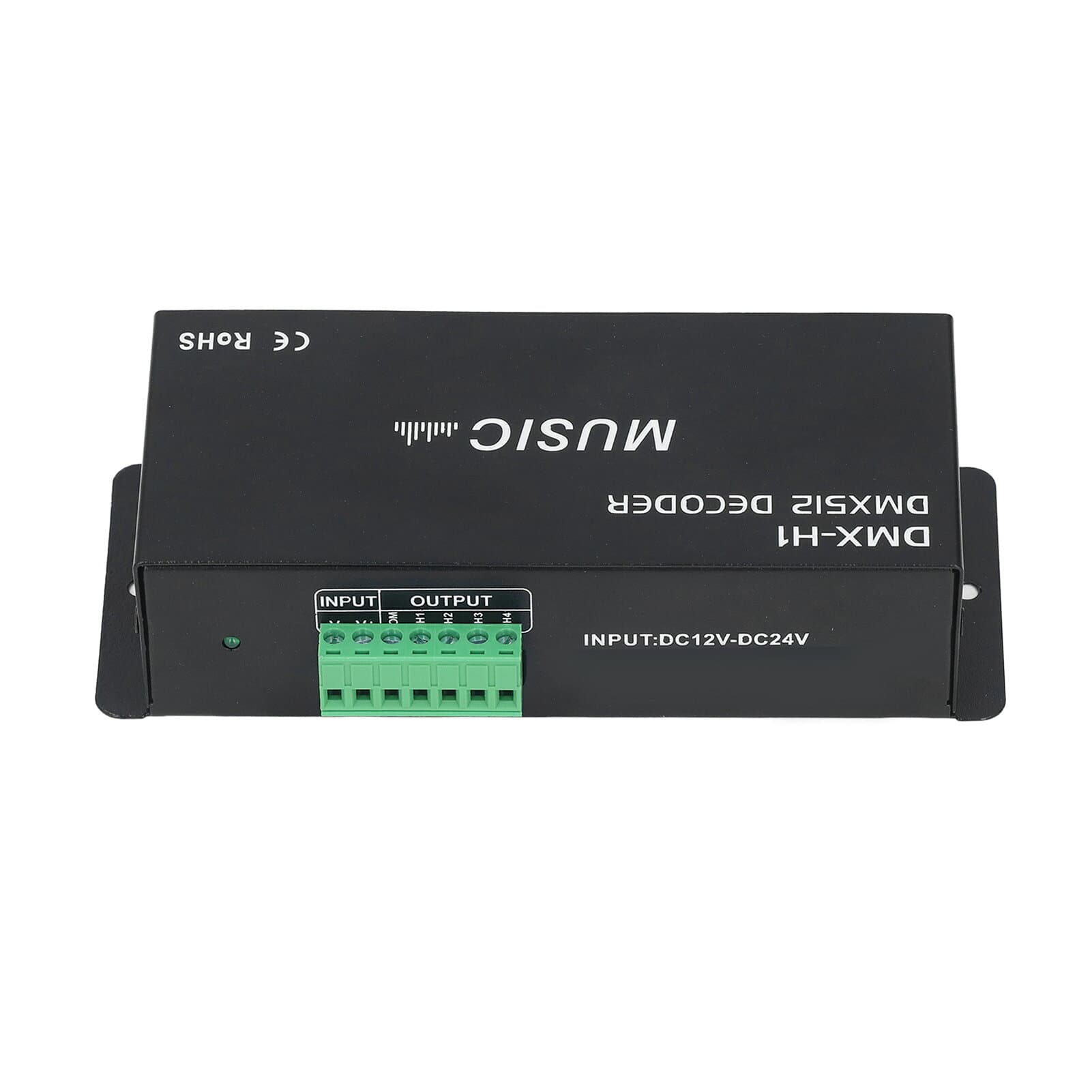 DMX512 デコーダー 4チャンネル RGBW 定電圧コントローラー 舞台照明・LEDストリップ対応 8A/チャンネル 高精度エンジニアリング用 RGBW LEDストリップライト DC12V ～ 24V 英語 マニュアル付き スタジオ レコーディング機器 (チャネルあたり8A) thumbnail 3