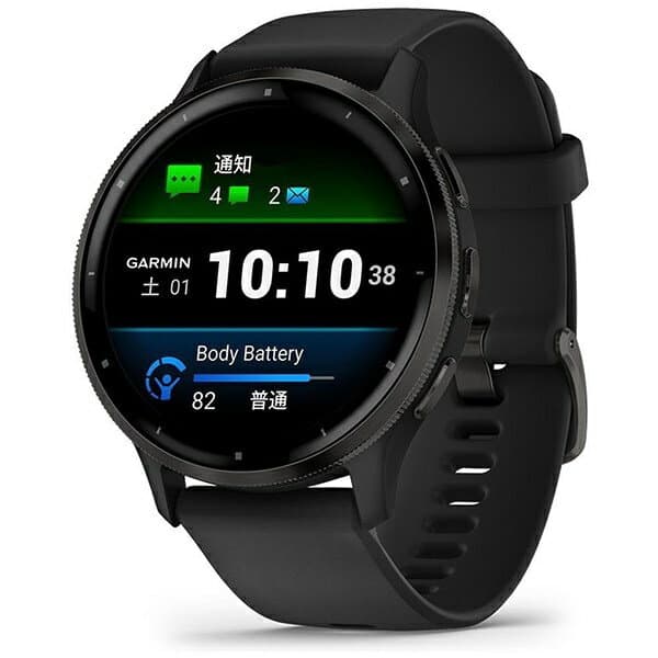 【エントリーで最大2万ポイント当たる｜10/27まで】 GARMIN｜ガーミン Venu 3（ヴェニュー 3）GPSスマートウォッチ Black / Slate 010-02784-41【Suica対応】