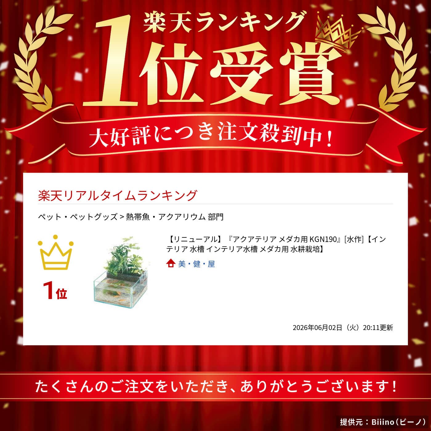 【リニューアル】『アクアテリア メダカ用 KGN190』[水作]【ヒーリングインテリア 水槽 インテリア水槽 メダカ用 水耕栽培】 thumbnail 2