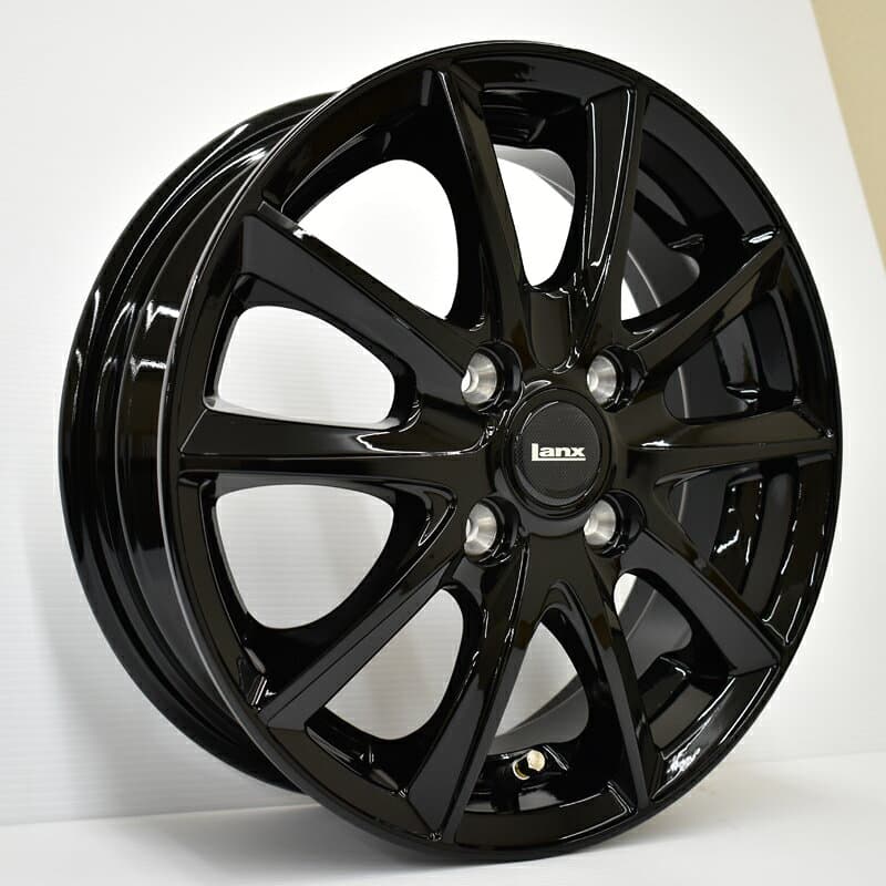 【2026年製造】ブリヂストン ブリザック VRX3 155/65R14 75Q 【スタッドレスタイヤ＆アルミ4本セット】LANX L5 ブラック (塩水噴霧試験1000時間) 4.5x14 4/100+45 【NBOX/NWAGON タント ムーブ ワゴンR モコ】【新品】 thumbnail 3