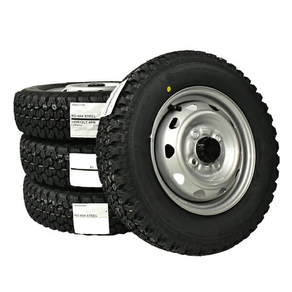 【2026年製造】 ブリヂストン【マッドアンドスノー】604V 145/80R12 80/78N + 単穴スチールホイール●PK355S 鉄ホイール4本セット【軽トラック】【軽貨物】【新品】離島・沖縄県への出荷はできません thumbnail 2
