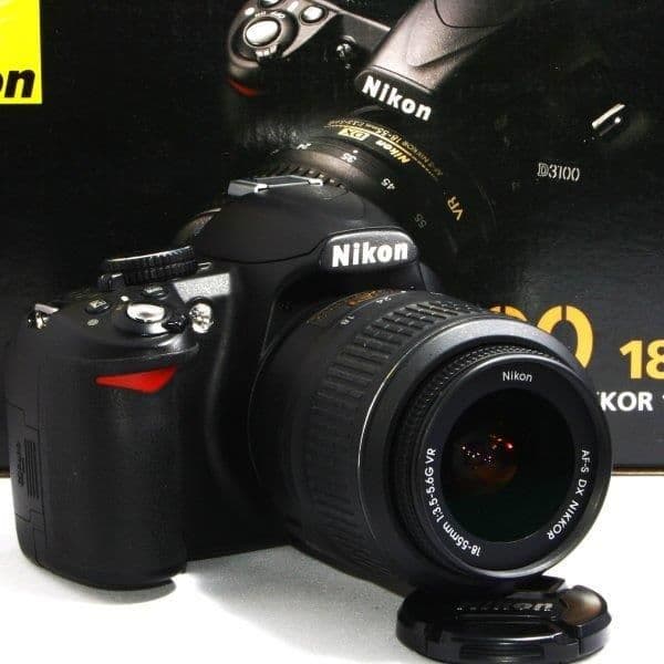 【中古】 ニコン Nikon D3100 レンズキット ブラック 美品 一眼レフストラップ付き 当店保証30日間 人気 ミラーレス 一眼レフ 交換レンズ カメラ