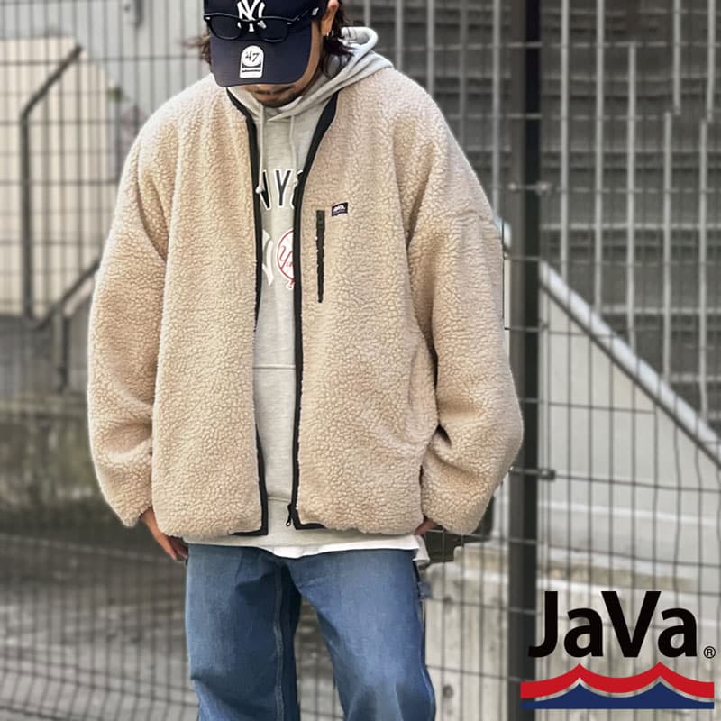 《javaジャバ コラボ》アウター ジャケット メンズ コート ブルゾン 2way リバーシブル ボア フリース パイピング MA-1 ショート丈 ノーカラー 長袖 大きいサイズ 秋 冬 クラシカルエルフ mcl4000