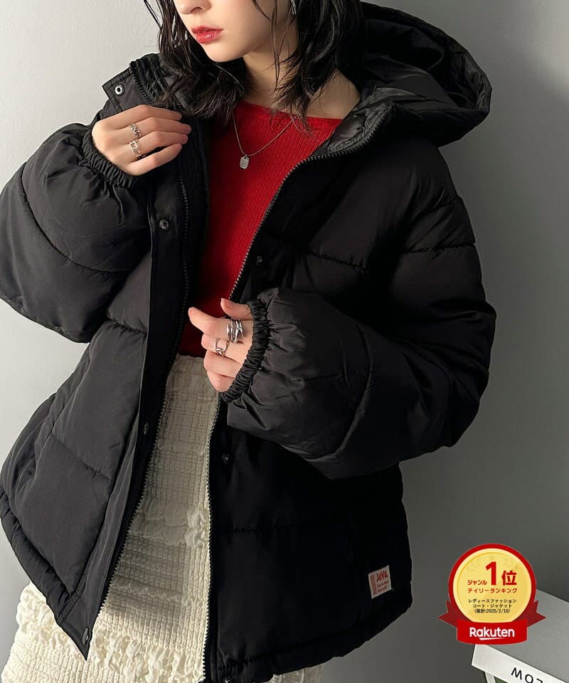 《javaジャバ コラボ》アウター ジャケット キッズ コート ブルゾン フェイクダウン ショート丈 子供服 女の子 男の子 ボリューム 裏地 お揃い 親子 長袖 インナー 秋 冬 クラシカルエルフ k-185535