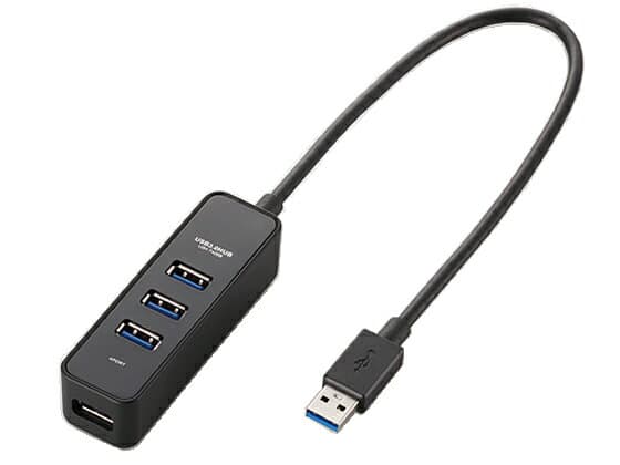 エレコム マグネット付USB3.0ハブ バスパワー4ポート 黒 U3H-T405BBK USBハブ ドッキングステーション PC周辺機器 パソコン 家電