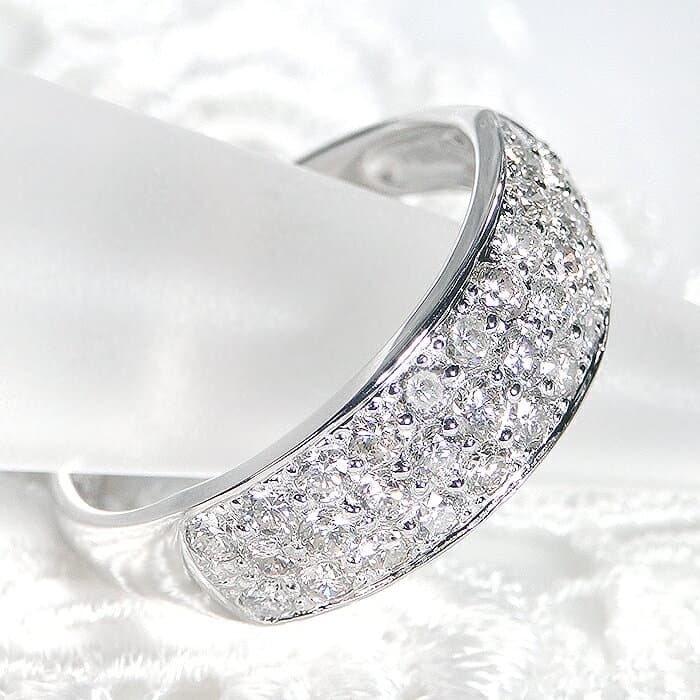 pt950【1.0ct】ダイヤモンド パヴェリング【送料無料】【代引手数料無料】【品質保証書付】 パヴェ ダイヤ ダイア プラチナ リング 指輪 レディース ジュエリー ギフト プレゼント diamond ring pave ダイヤパヴェ 記念日 thumbnail 2