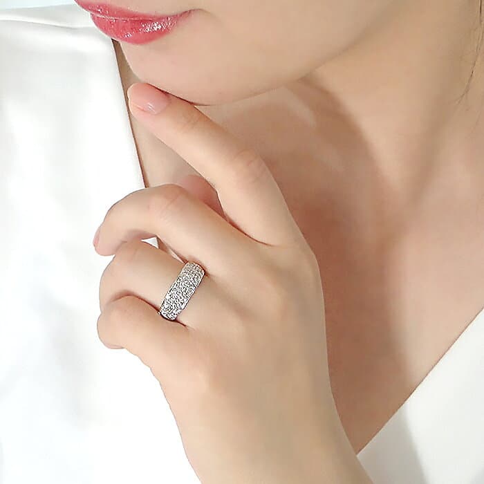 pt950【1.0ct】ダイヤモンド パヴェリング【送料無料】【代引手数料無料】【品質保証書付】 パヴェ ダイヤ ダイア プラチナ リング 指輪 レディース ジュエリー ギフト プレゼント diamond ring pave ダイヤパヴェ 記念日 thumbnail 3
