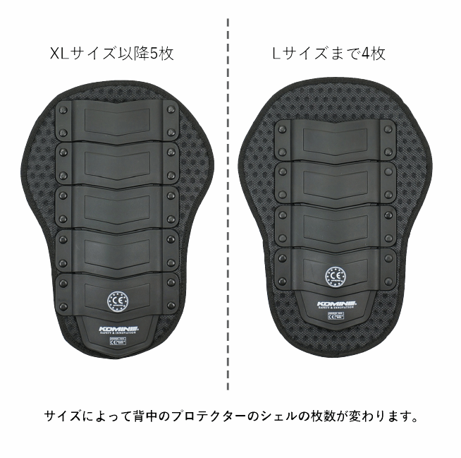 ☆*【KOMINE】SK-694　CE ボディプロテクションライナーベスト　CE Body Protection Liner Vest　プロテクター　胸　脊髄　背中　チェスト　サイド　両脇　パット　バックプロテクター　コミネ【バイク用品】 thumbnail 2