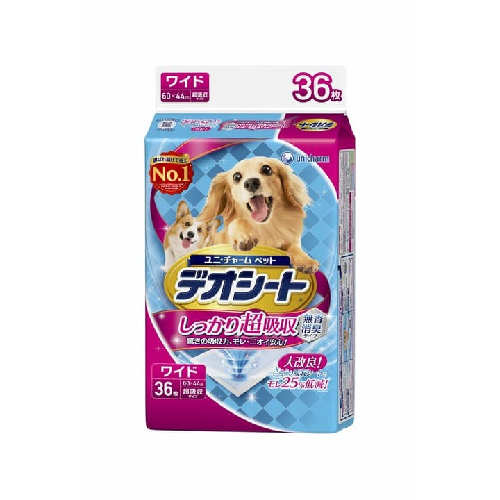 デオシート しっかり超吸収 無香消臭タイプ ワイド36枚 トイレシート ペットシーツ ペットシート 犬用品 ペット用品 ペット ユニ・チャーム 無香 消臭