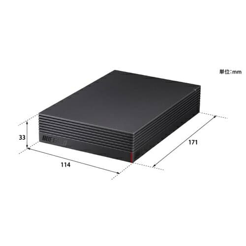 バッファロー BUFFALO HD-EDS2U3-BE パソコン&テレビ録画用 外付けHDD 2TB HDEDS2U3BE thumbnail 3