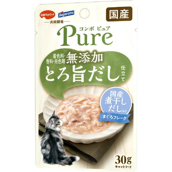 日本ペットフード コンボ ピュア キャット パウチ まぐろ・国産煮干しだし入り 30g ピユアキヤツトパウチマグロニボシ30G [ピユアキヤツトパウチマグロニボシ30G]
