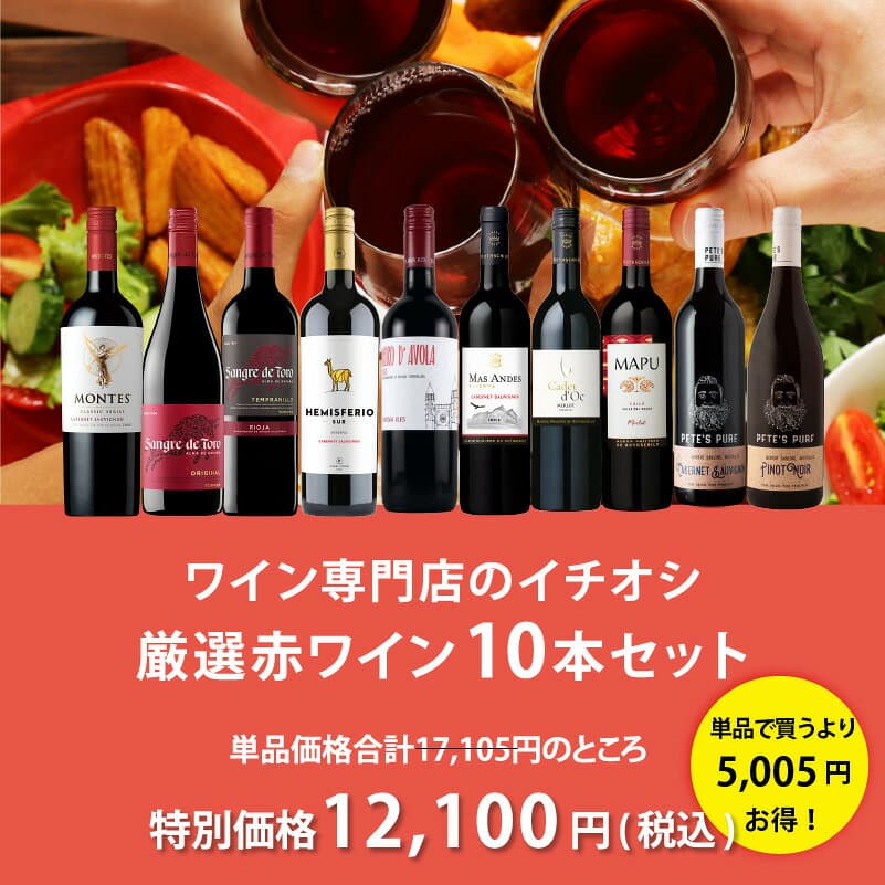 エノテカ ワイン専門店のイチオシ！エノテカ厳選赤ワイン10本セット PA10-1 [750ml x 10] ワイン ワインセット 飲み比べ 送料無料 thumbnail 3
