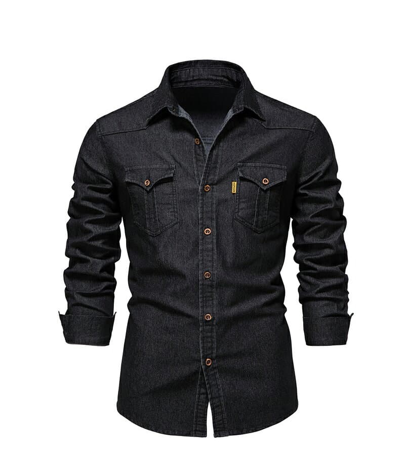 ◆2点で16％OFF◆デニムシャツ メンズ 長袖 アメカジ おしゃれ 春夏 スリム 長袖シャツ デニム シャツ 胸ポケット コットン 細身 春服 秋 コットン デニムジャケット メンズシャツ 長袖 ジージャン メンズファッション 旦那さん 彼氏 先生 thumbnail 2