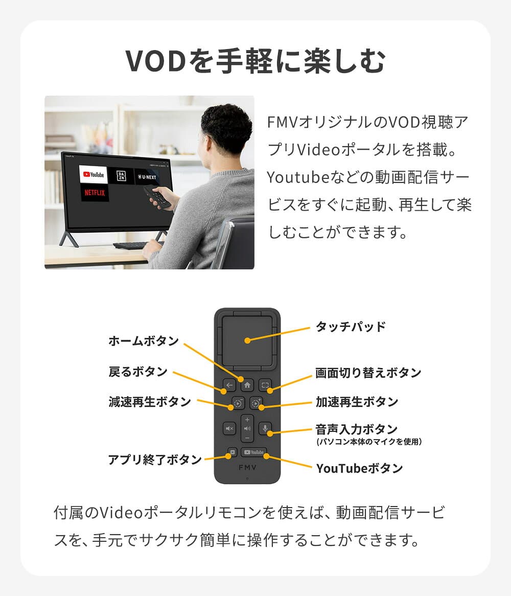 【公式・新品:送料無料】デスクトップパソコン 一体型 office付き 新品 おすすめ FMV Desktop F WF1-L1【F75-L1ベースモデル】23.8型 Windows11 Home Ryzen 7 メモリ16GB SSD 256GB office 搭載モデル RK_WF1L1_A009 K0A2000JJP K0A2000KJP thumbnail 3