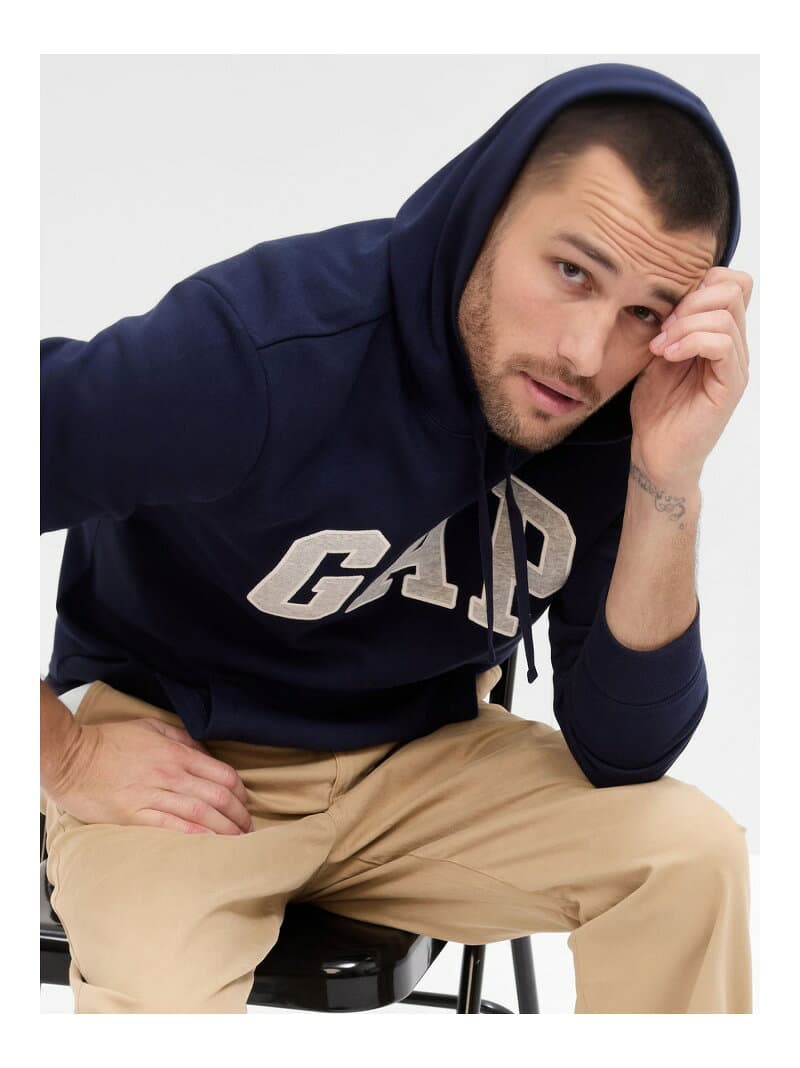 【SALE／25%OFF】(U)GAPアーチロゴ パーカー(ユニセックス) GAP ギャップ トップス パーカー・フーディー ネイビー グレー【RBA_E】【送料無料】[Rakuten Fashion] thumbnail 2