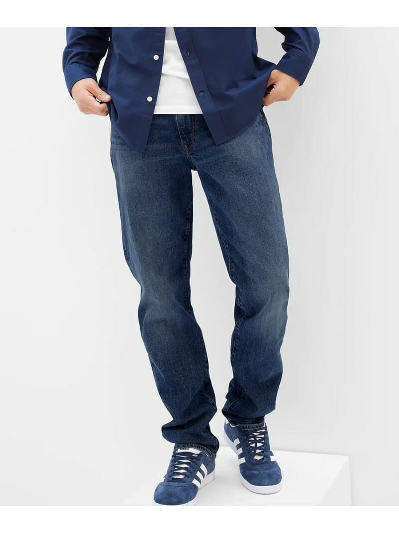 (M)Gapflex ウォッシュウェル ストレートジーンズ GAP ギャップ パンツ ジーンズ・デニムパンツ ブルー【送料無料】[Rakuten Fashion]