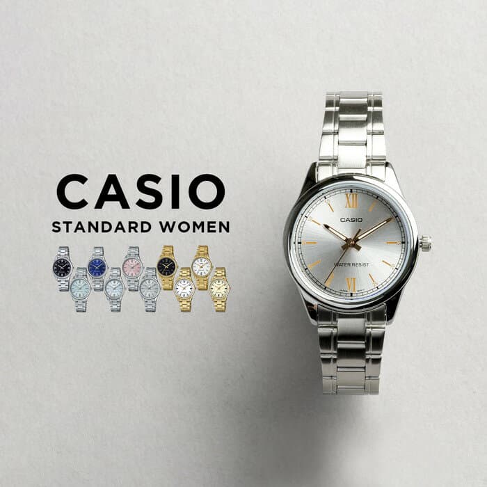 【10年保証】【日本未発売】CASIO STANDARD WOMEN カシオ スタンダード LTP-V005D 腕時計 時計 ブランド レディース キッズ 子供 女の子 チープカシオ チプカシ アナログ 軽量 薄型 ビジネス 高級感 高見え シンプル かわいい メタル 海外モデル ギフト プレゼント