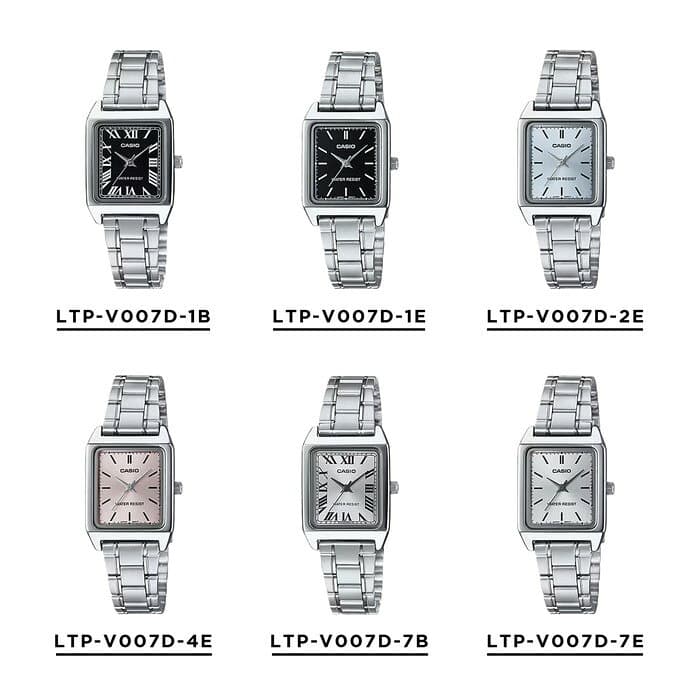 【10年保証】【日本未発売】CASIO STANDARD WOMEN カシオ スタンダード LTP-V007D 腕時計 時計 ブランド レディース 女の子 チープカシオ チプカシ アナログ 軽量 薄型 角型 高級感 高見え ビジネス シンプル かわいい メタル 海外モデル ギフト プレゼント thumbnail 2