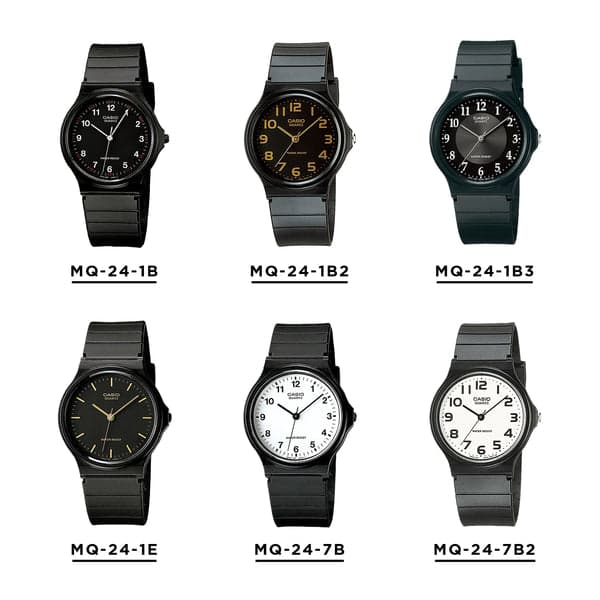 【10年保証】【日本未発売】CASIO STANDARD MEN カシオ スタンダード MQ-24 腕時計 時計 ブランド メンズ レディース キッズ 子供 男の子 女の子 チープカシオ チプカシ アナログ ブラック 黒 ホワイト 白 銀 金 薄型 軽量 軽い 海外モデル ギフト プレゼント thumbnail 2