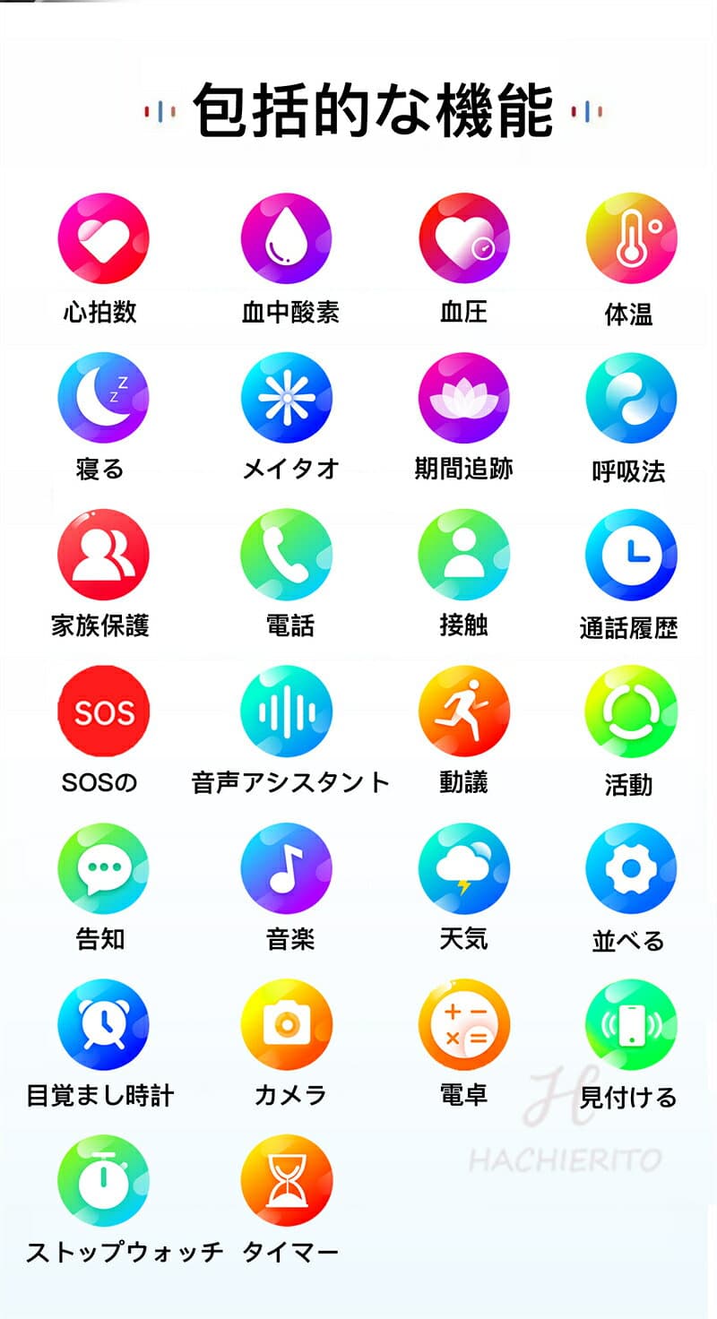 【工場直営★ 品質保証】 スマートウォッチ 血糖値 血圧測定 心拍数 血中酸素 日本製 センサー スマートウォッチ SOS緊急コール 皮膚温度測定 音楽制御 通話機能 1.55インチ IP67レベル 日本語対応 プレゼント ギフト 音楽プレーヤー iPhone/Android対応 お正月 thumbnail 2