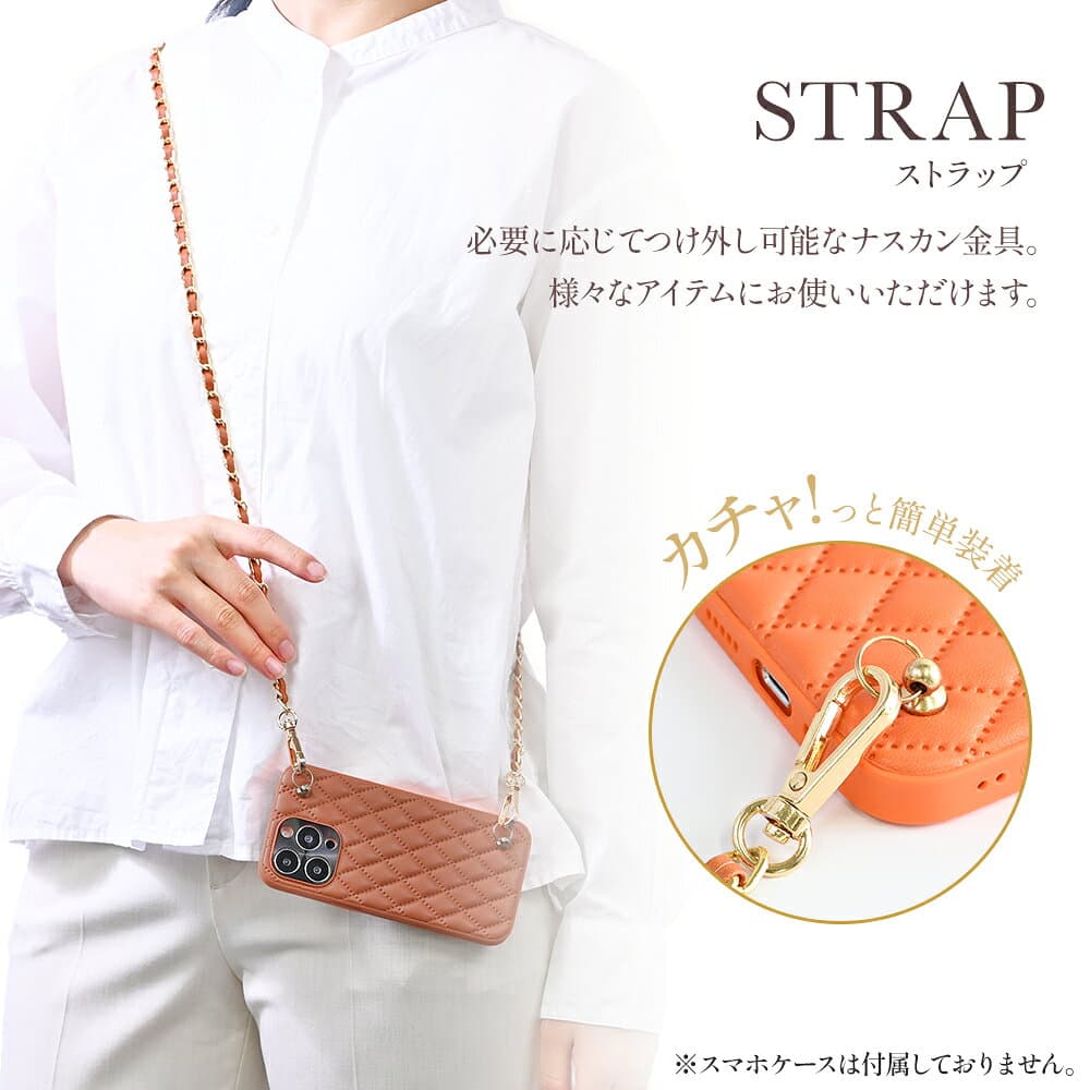 ストラップ ショルダーストラップ 落下防止| バッグ チェーン スマホストラップ スマホアクセサリー PUレザー おしゃれ かわいい 携帯ストラップ スマホ ネックストラップ ショルダー 紐 スマホショルダー ゴールド ストラップ thumbnail 2