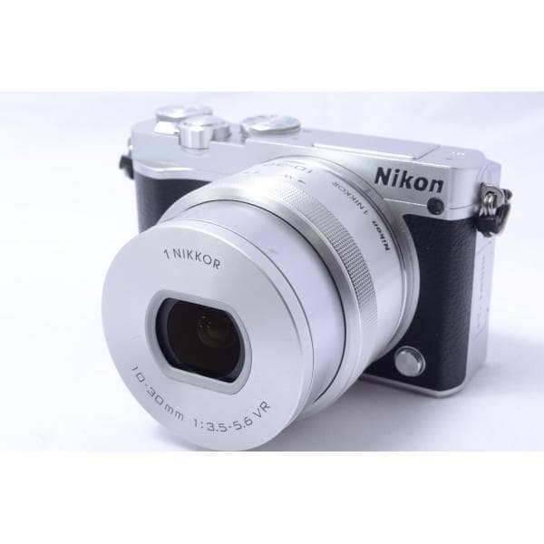 【中古】【1ヶ月保証】 ミラーレス一眼 ニコン Nikon 1 J5 レンズキット シルバー Wi-Fi搭載