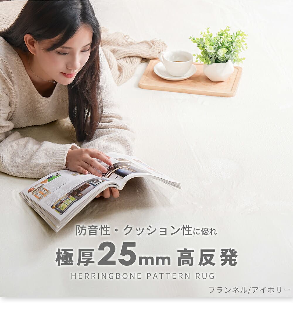 【先着5名限定50%OFFクーポン配布中】【最安値に挑戦中】ラグ ラグマット 洗える 厚手 極厚25mm 2畳 3畳 フランネル 防音 滑り止め付 床暖房 ホットカーペット対応 こたつ敷布団 高反発ラグ ラグマット カーペット 絨毯 北欧 オールシーズン 送料無料 thumbnail 2