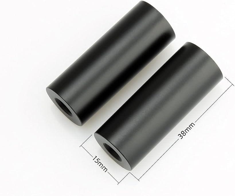 互換品 カメラロッド 15mmレールマイクロロッド 長さ3.8cm 1.5インチ 1/4-20スレッド穴 アルミ合金 カメラアクセサリー 撮影機材 Camera Rod 2本入リ―026 (ブラック) thumbnail 3