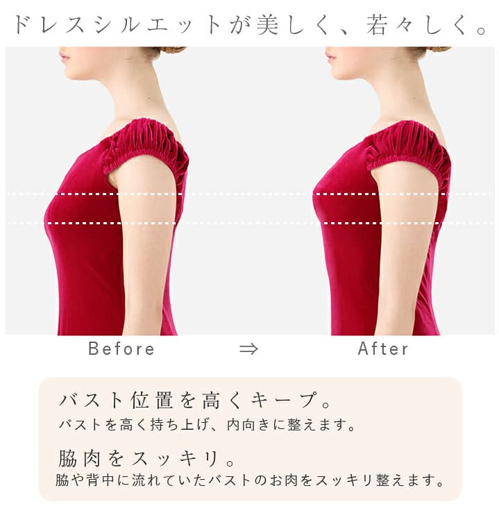 日本製 フラダンス インナー カップ付きボディシェイパー 単品 アロアリュクス【アンダー70-85 ストラップ付き フラダンス 衣装 フラダンス下着 フラ用 インナー フラダンス用下着 フラ用下着 フラインナー ドレス用 滑り止め ストラップレス huggeHULA】 thumbnail 3