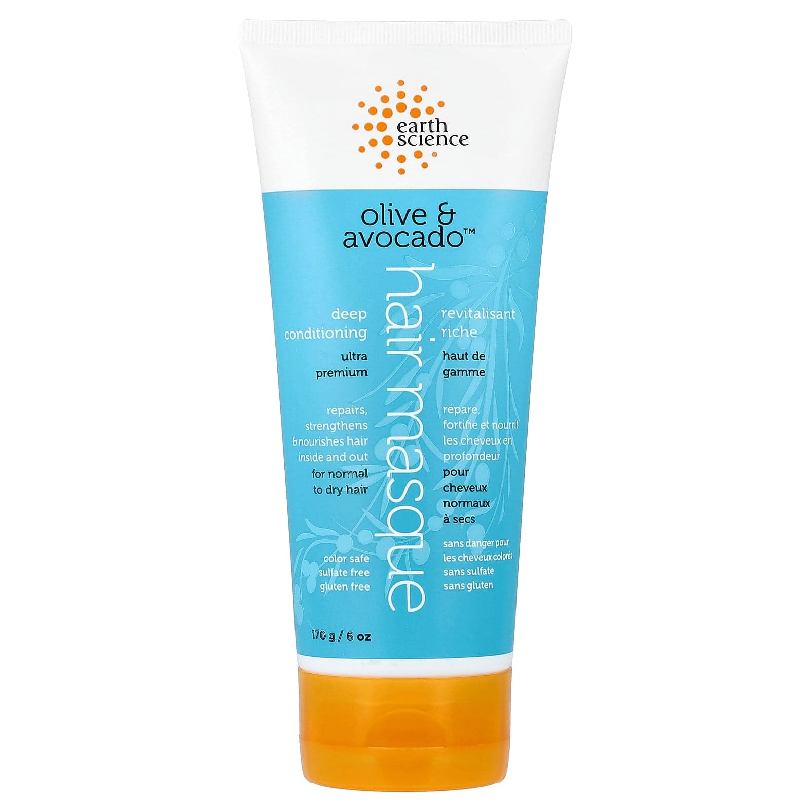 【6,000円以上購入で20%OFFクーポン★10/24 20:00~10/27 9:59】Earth Science ディープコンディショニング ヘアマスク 【 iHerb アイハーブ 公式 】 アースサイエンス ヘアパック コンディショナー トリートメント ココナッツオイル アボカドオイル オリーブ & アボカド 170g