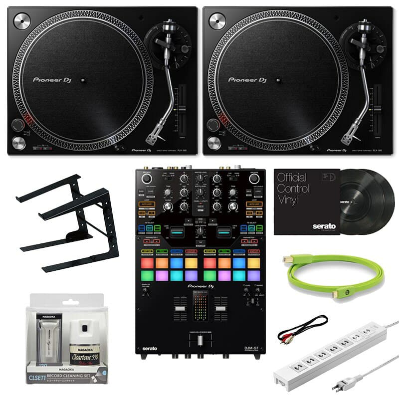 Pioneer DJ PLX-500-K + DJM-S7 スクラッチDJ入門10点セット 【無償ダウンロード版Serato DJ Pro & rekordbox対応】