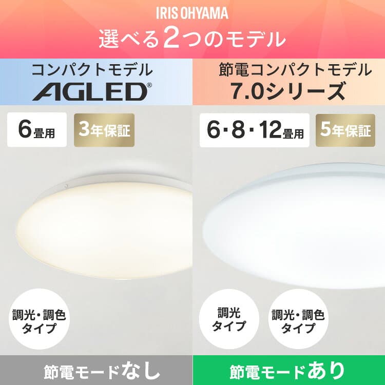 ＼★楽天1位獲得★／【安心3/5年保証】シーリングライト LEDシーリングライト 6畳 8畳 12畳 調光 調色 照明 コンパクト 天井照明 照明器具 インテリア照明 ライト リビング アイリスオーヤマ CEP6D CEP8D CEP12D CEP6DL CEP8DL CEP12DL ACLM-6DLG * 安心延長保証対象 thumbnail 2