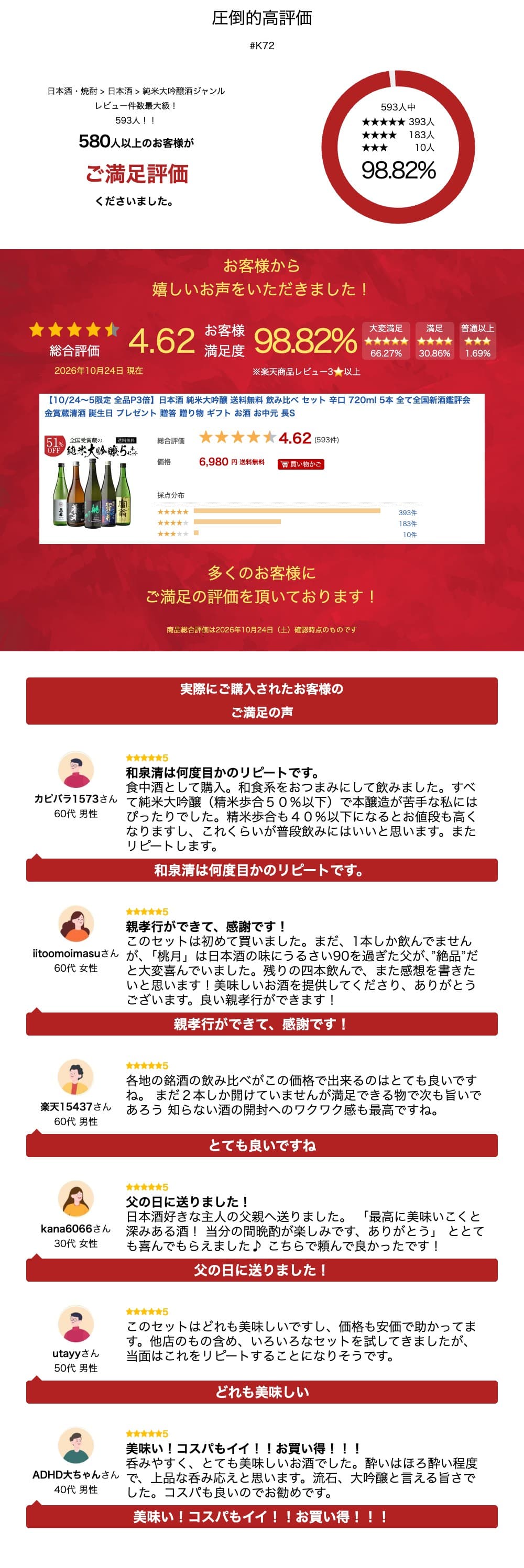 【10/24～5限定 全品P3倍】日本酒 純米大吟醸 送料無料 飲み比べ セット 辛口 720ml 5本 全て全国新酒鑑評会 金賞蔵清酒 誕生日 プレゼント 贈答 贈り物 ギフト お酒 お中元 長S thumbnail 3