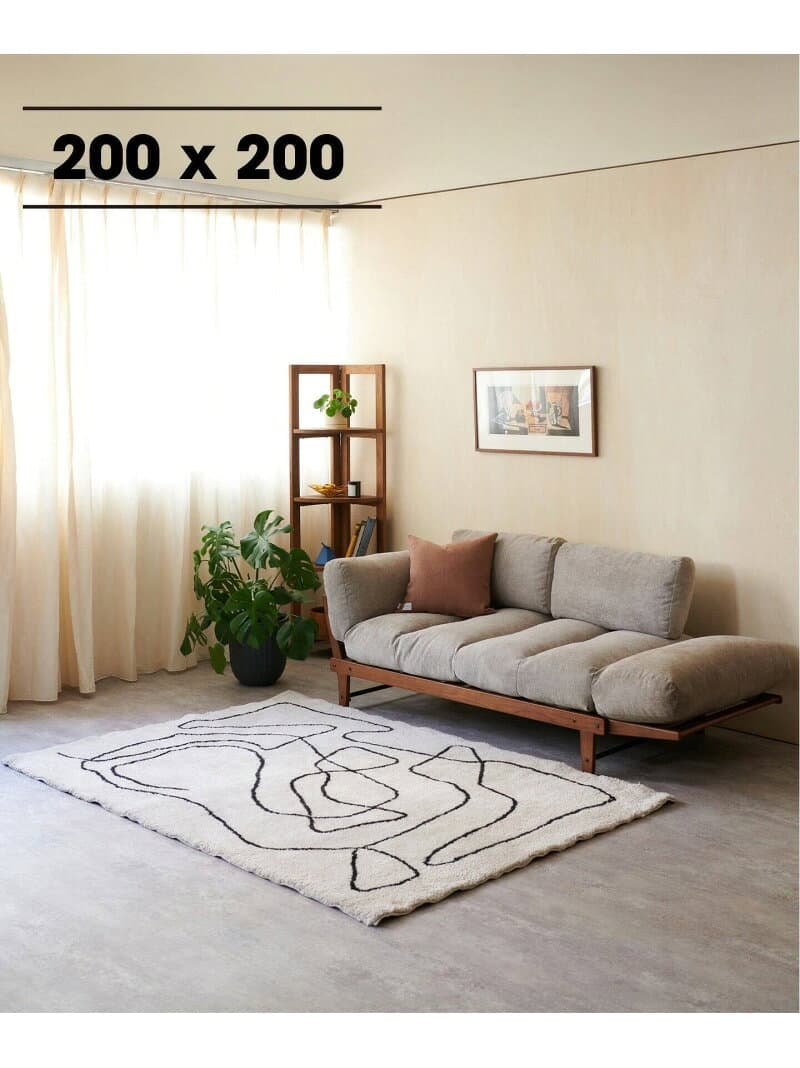 FERNERO RUG 200x200 フェルネロラグ JOURNAL STANDARD FURNITURE ジャーナルスタンダードファニチャー インテリア・生活雑貨 カーペット・ラグ・マット ブラウン グレー【送料無料】[Rakuten Fashion]