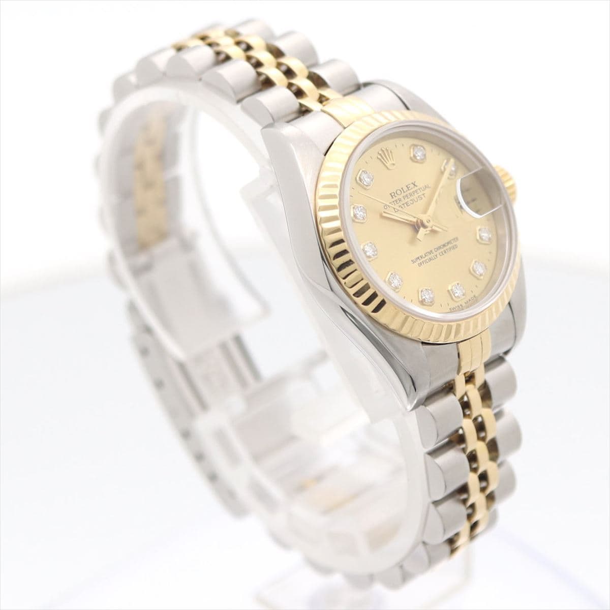 【ギフトランク】ロレックス ROLEX レディース 女性 腕時計 シルバー ゴールド コンビ 新10P ダイヤモンド ステンレススチール 18金 K18YG 69173G 誕生日 記念日 プレゼント ギフト【動画】【中古】 thumbnail 2