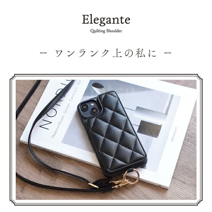 【本日20%OFF_LINE配布】【楽天1位】公式 Elegante キルティング iPhone18 Pro ケース iPhone17e 17 18 pro max air iPhone16e 16 plus ケース iPhone15 ケース iPhone14 13 12 11 iPhone se 第3世代 カバー スマホケース スマホショルダー カード収納 ミラー スタンド TJ thumbnail 2