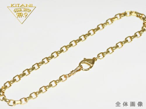 K18 ブレスレット ミニ・スパルタカス 幅3.0mm/全長18cm/重量 約6.2g　Ladys( マーヴェラスカット ) [保証書付] thumbnail 2