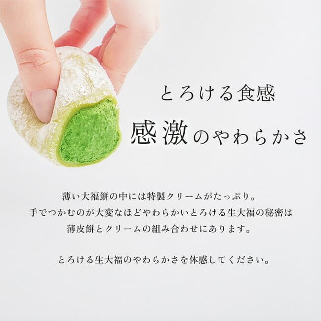ハロウィン 御歳暮 ギフト 和菓子 ランキング1位【送料込！幸せのとろける生大福セット＜8個入＞】 JFSグランプリ受賞 TV雑誌 楽天ショップオブザマンス受賞 本州宛送料無料 抹茶 苺 珈琲 ほうじ あんバタ プレゼント 取り寄せスイーツ クリーム大福 フルーツ 餅 thumbnail 3