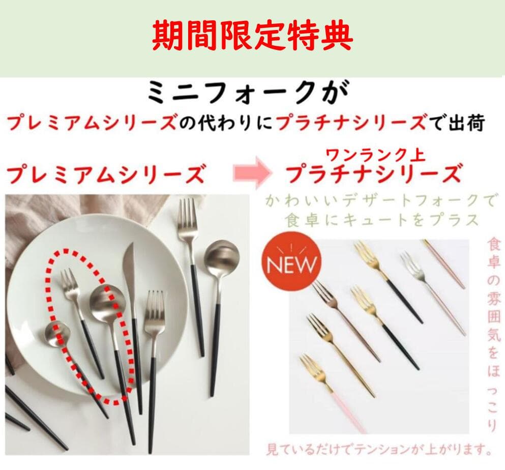 6年間連続1位　cesa beams 2点目40％オフクーポン 食器 カトラリー カトラリーセット　食洗機対応　日本ブランド プレミアシリーズ5本　 結婚祝い スプーン　フォーク　 セット北欧 カトラリーセット おしゃれ ギフト プレゼント かっぱ橋 thumbnail 3