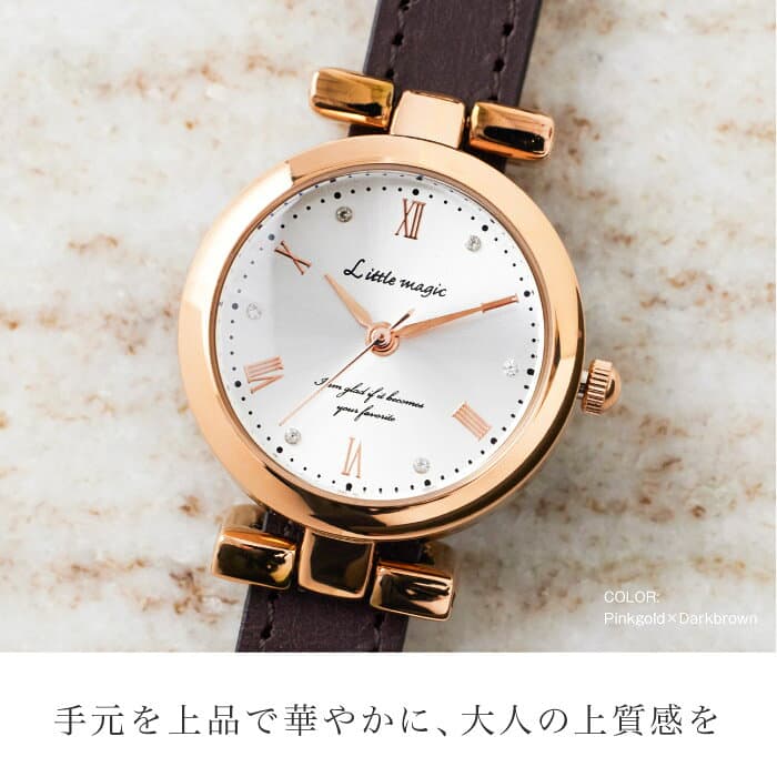 【高評価レビュー4.65点】【大人の上質感】【本革】【送料無料】上品な輝き 革ベルト 腕時計 レディース 時計 軽量 防水 金属アレルギー 対応 コロントグリント【年齢を問わないデザイン】【11時まで日発送※土日曜祝日除く】 thumbnail 2