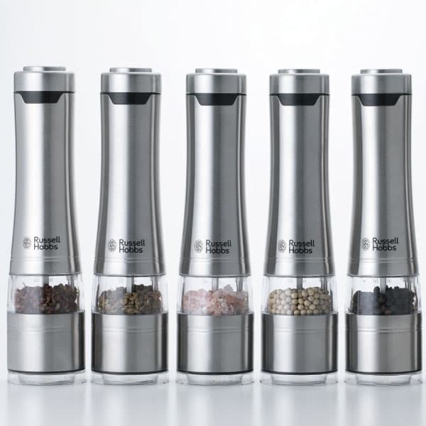 Russell Hobbs ラッセルホブス 電動ミル ソルト&ペッパー(2本入り) 2本セット ペッパーミル ソルトミル スパイスミル 調味料 胡椒 塩 胡椒挽き 塩胡椒 おしゃれ ギフト プレゼント スタイリッシュ シンプル salt＆pepper mill キッチン家電 北欧 7922JP thumbnail 3